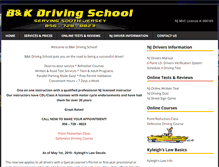 Tablet Screenshot of bkdrivingschool.com
